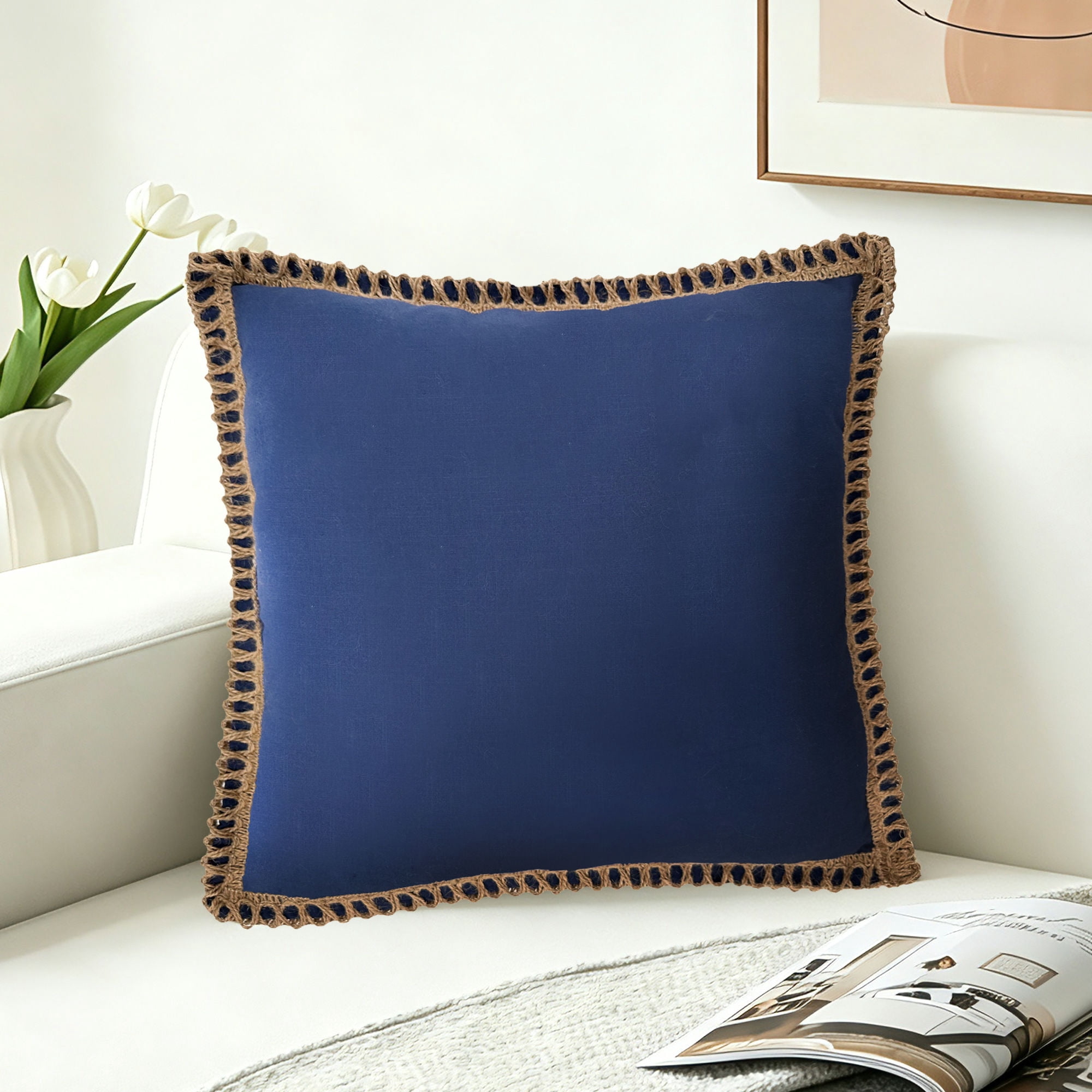Cojin Borde Yute 45x45Cm Poliester