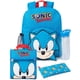 thumbnail image 1 of Set de mochilas Sonic The Hedgehog para niños, 4 piezas, azul, 1 of 3