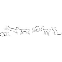 Rienda Libre Graphics - Decomural Cats Border House Cats Ws-17640