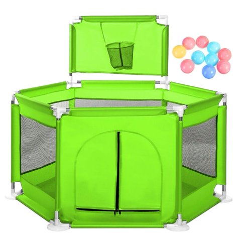 Genérico - Corral Verde Con Aro De Basquet