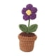 thumbnail image 5 of Mini Maceta Rústica Con Flores Tejidas A Mano, Estante Para Regalo De Cumplea?os Y Día De San Valentín, Hojaldre Morado, 5 of 5