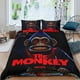 thumbnail image 2 of El Mono Conjunto de sábanas temático, trío de piezas, cómodo y amigable con la piel, diseño único, regalo de decoración para el hogar para familiares, amigos y fans,173cm *218cm, 2 of 6