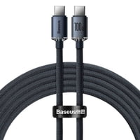 Baseus - Cable Tipo-C A Tipo-C De 100W Y 1.2 Mt En Color Negro