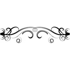 Rienda Libre Graphics - Decomural Swirling Symmetrical Lines Border Floral Ws-18074