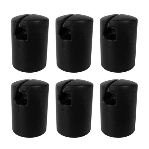 Ioensy - 6 Piezas Trampoline Enclosure Poste Black Trampoline Accesorios