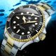 thumbnail image 5 of Reloj OLEVS dorado negro de acero inoxidable impermeable para hombre, 5 of 9