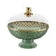 thumbnail image 4 of Cuenco De Fruta Con Pedestal Y Tapa Transparente Redondo Para Centro De Mesa Festivo Verde, 4 of 5
