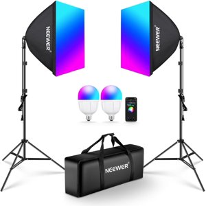 Genérico - Estudio Iluminación Rgb Softbox + Bolso