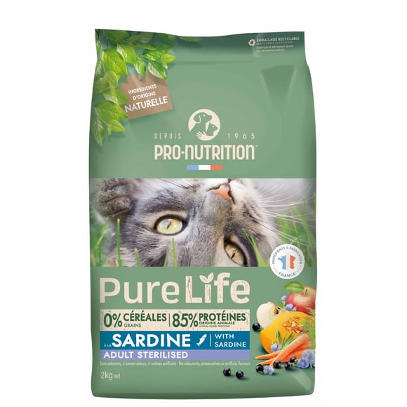 Alimento Pure Life Gato Esterilizado con Sardina 2Kg