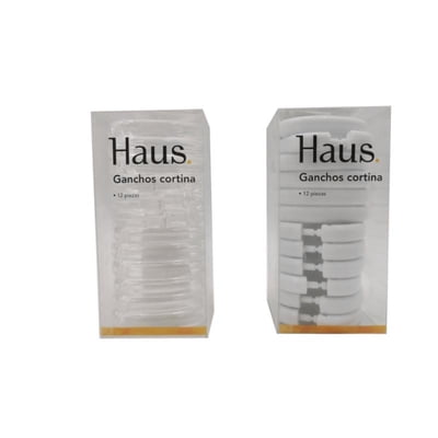 Set 12 Ganchos Cortina, 1 Un Surtido Pp 1 Un Haus