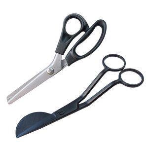 Bothyi - 2 Piezas Tijeras Para Apliques Pico De Pato Tela Corte Arte Costura Tijeras Dentadas