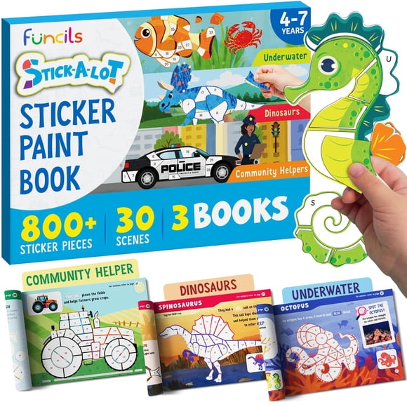 Libro De Pintura Adhesiva Paint De Sticker Kids De 4 A 8 Años