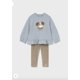 thumbnail image 1 of Conjunto Español Leggins cafe y pullover celeste celeste 2 años, 1 of 4