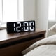 thumbnail image 2 of REGALWOVEN Pequeño Reloj Despertador Digital para Dormitorio, Relojes Despertadores con Pantalla de Números Grandes, Regulable, 12/24H para Dormilones Profundos 6.3 x 2.4 x 1 pulgada Blanco, 2 of 6