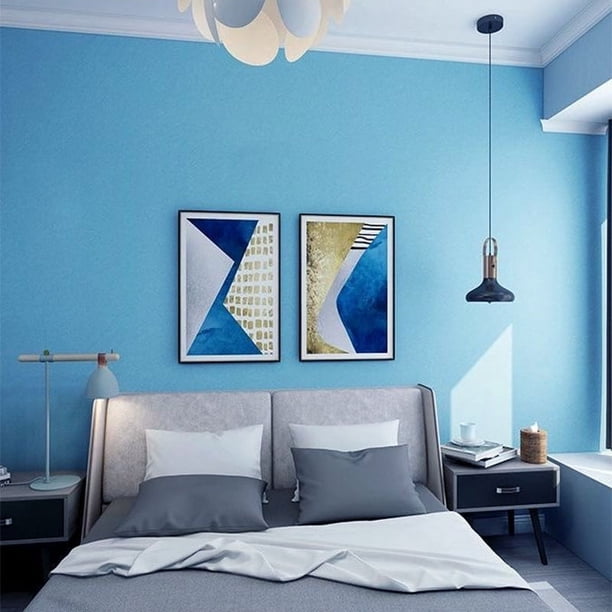1pc Macaron Color Plain Glossy Waterproof Wallpaper, Bedroom Living Room Background, Non-self-adhesive Wallpaper