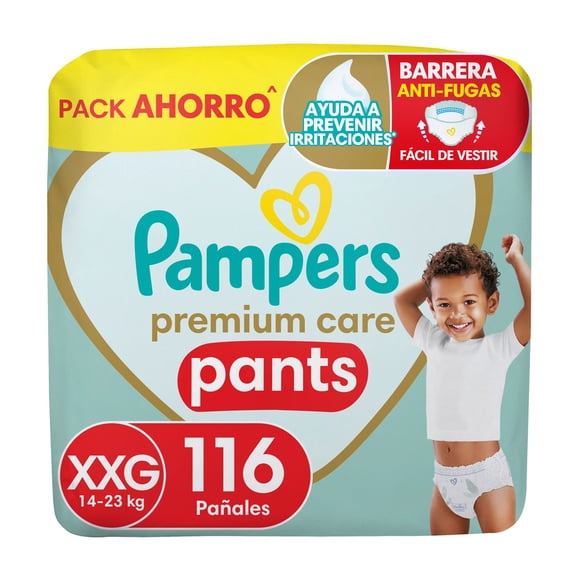 Pañales Pampers Premium Care Pants Talla XXG 116 Unidades