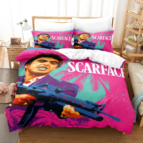 Scarface Bedding Set Single Twin Full Queen King Size Bed Set Aldult Kid Bedroom Duvetcover Sets 3D Print Fashion Bed Sheets