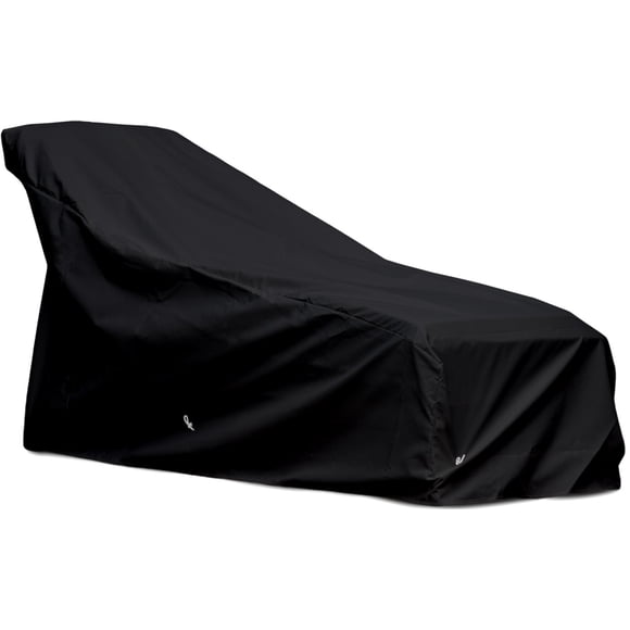 Funda para muebles de patio KoverRoos WeatherMax negra para chaise longue