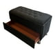 thumbnail image 2 of Banqueta baul Zapatero Negro Felpa, 2 of 4