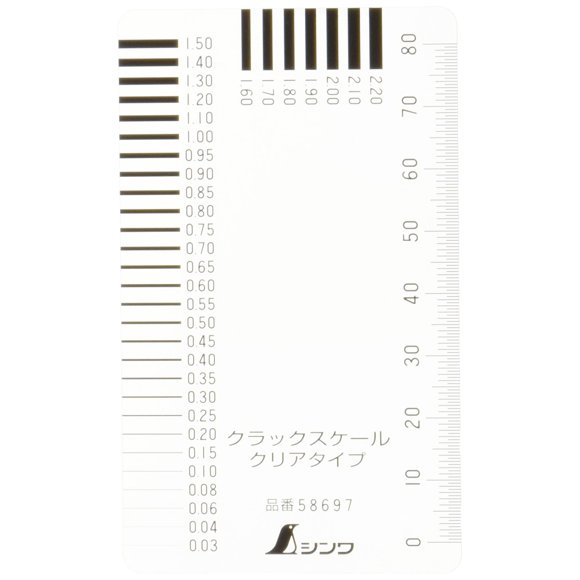 Regla Shinwa Sokutei 91x55x0.2 mm Tipo Transparente