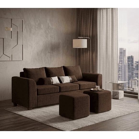 SOFA ESENCIA 3 CUERPOS 2 PUFF