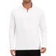 thumbnail image 1 of INSPIRE CHIC Camiseta Deportiva de Manga Larga con Protección Solar y Cremallera 1/4 para Hombre XL Blanca, 1 of 6