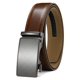thumbnail image 1 of Cinturón de piel con trinquete para hombre, 3,5 cm, microajustable, de Chaoren, 1 of 7