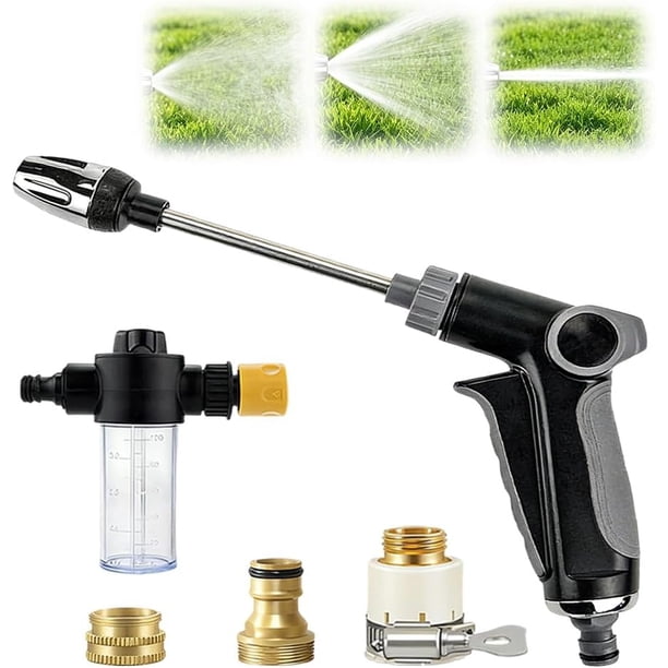 Hidrolimpiadora mano 360° rotación boquilla 3 modos spray coche patio jardín
