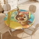 thumbnail image 4 of Pookoo-theme Fitted Round Tablecloths Elastic Edged Table Covers Waterproof Table Cloth for Kitchen Holiday Party Tables Decor 120cm, 4 of 6