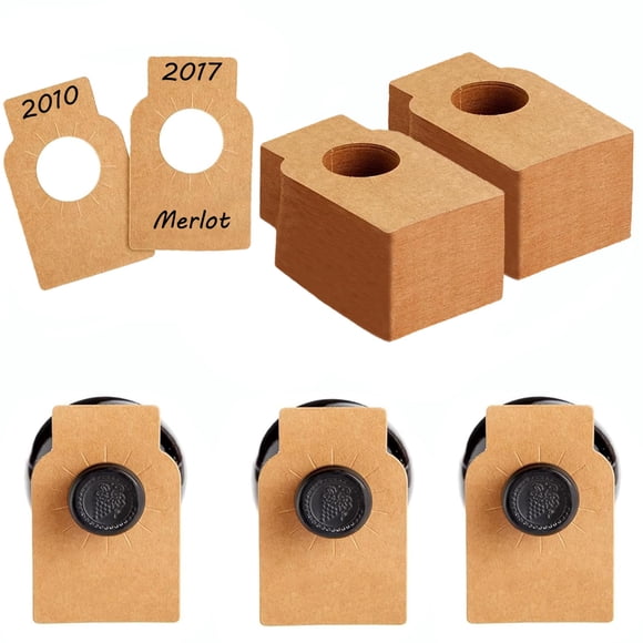 Etiquetas para vino SouilGoal pack de 200 kraft 5,8 × 8,9 cm