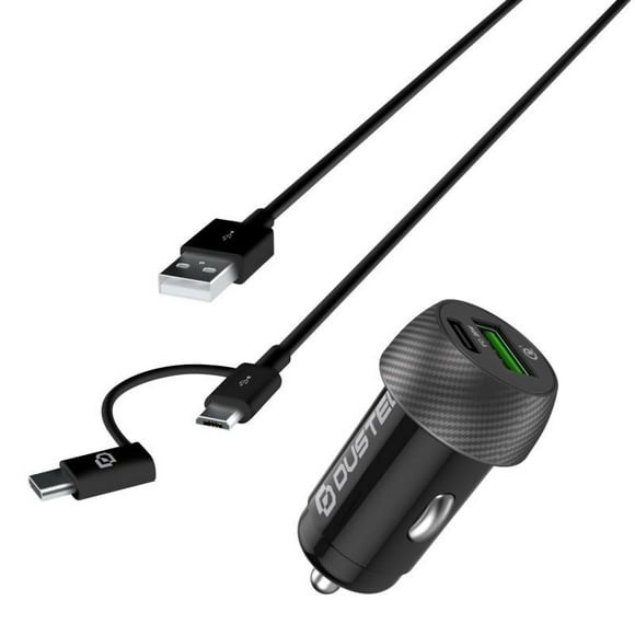 Cargador De Auto Dus-Cach-20Pdk Negro
