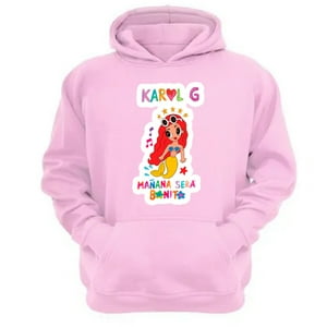 Genérico - Polerón Canguro Karol G Rosa Talla Xs Unisex