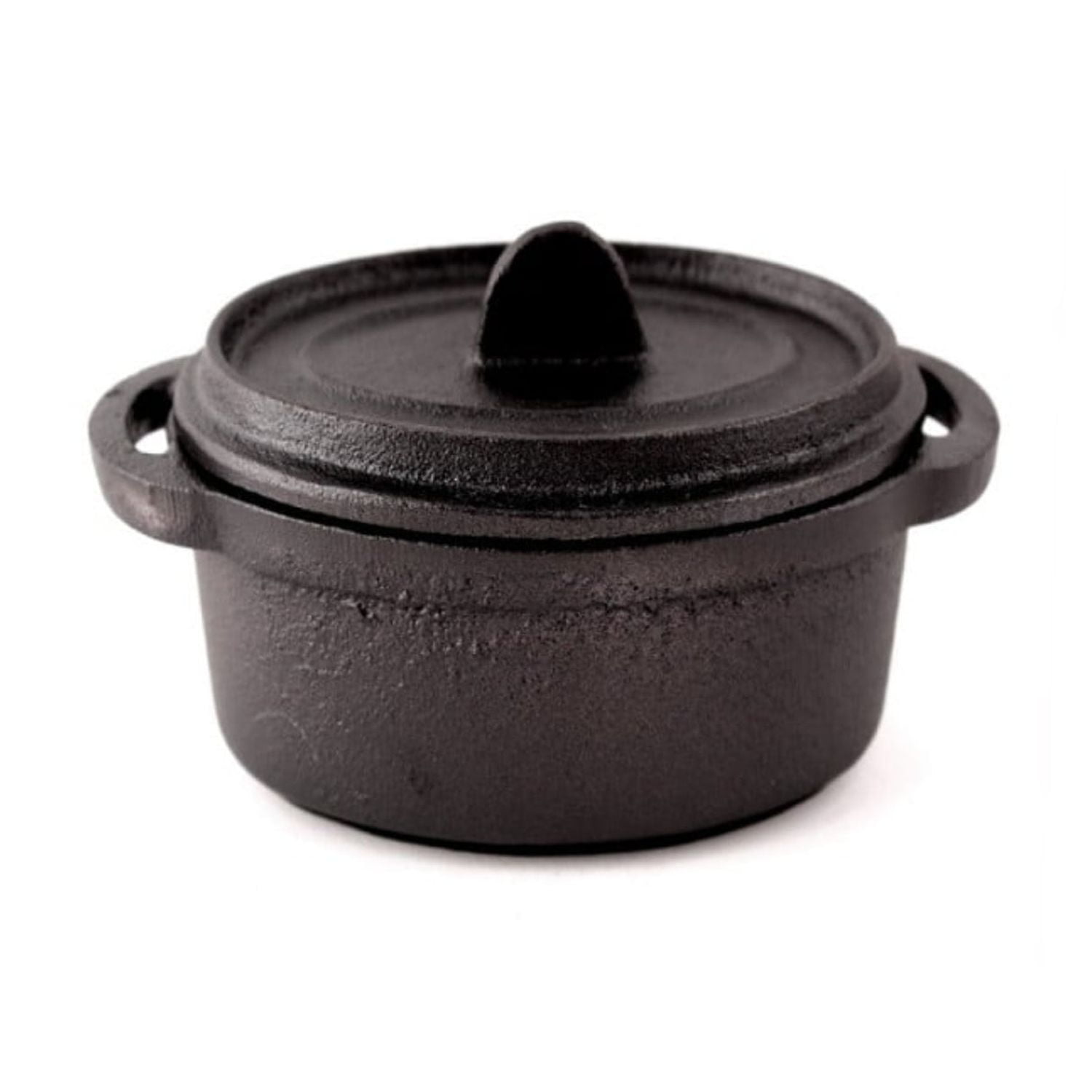 Mini Cacerola Redonda Con Tapa Fierro 10cm Negro Lugano