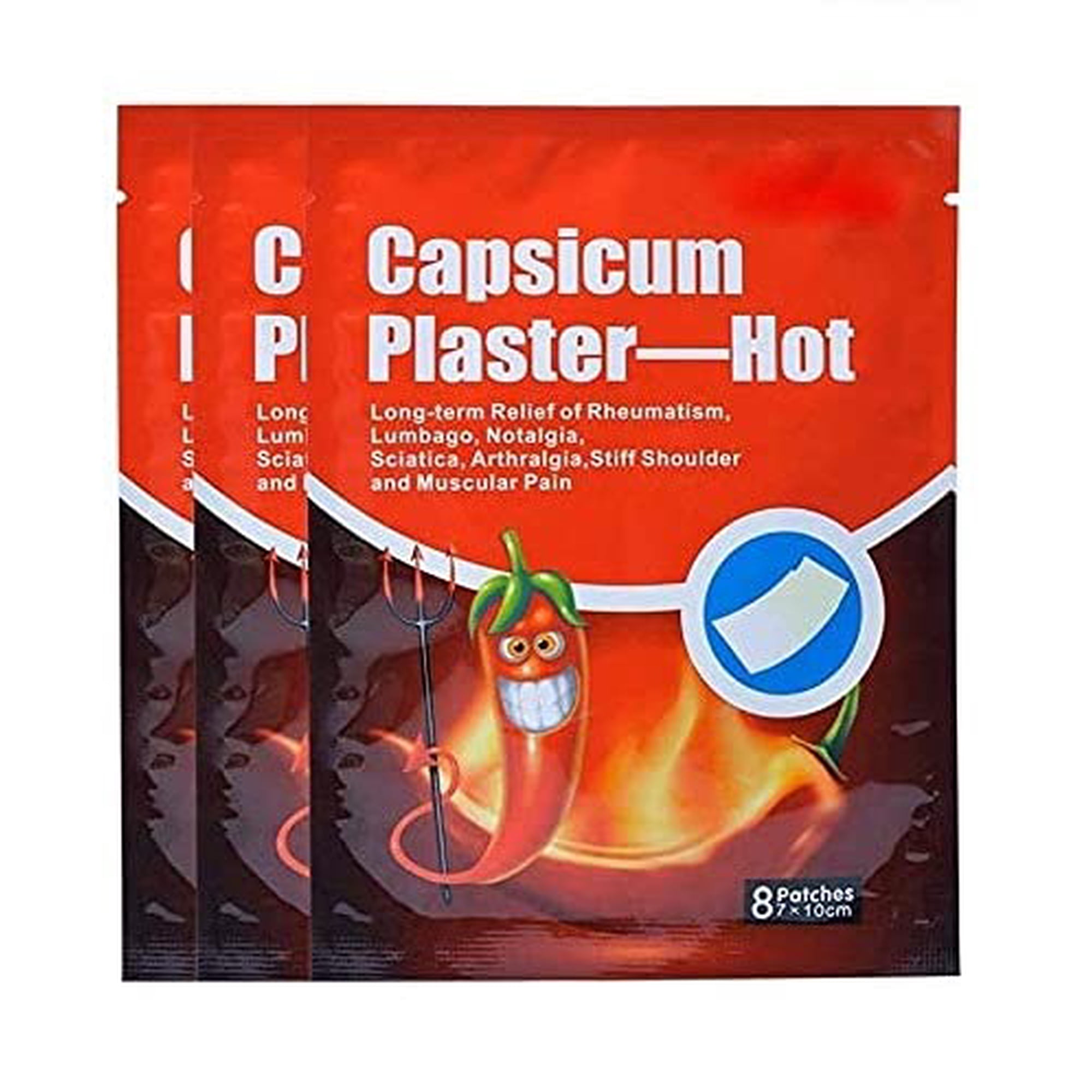 Parche De Capsicum Queenie 24 Unidades Alivio Del Dolor 7x10 Cm