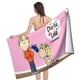 thumbnail image 4 of Charlie y Lola Toalla de playa de secado rápido con diseño temático, regalo para mujeres y niñas, ideal para cumpleaños, fans, amantes de la música, uso en la playa o al aire libre, 78 × 160 cm, 4 of 6