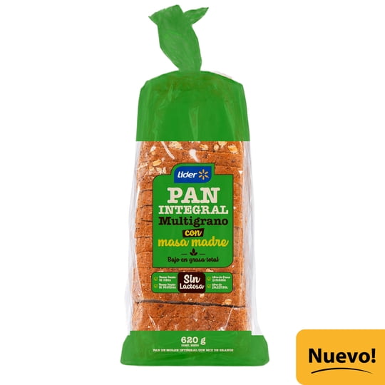 Pan De Molde Integral Multigrano 600 g Lider