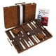 thumbnail image 1 of Set de backgammon Get The Games Out, tamaño de viaje con guía, marrón, 1 of 8