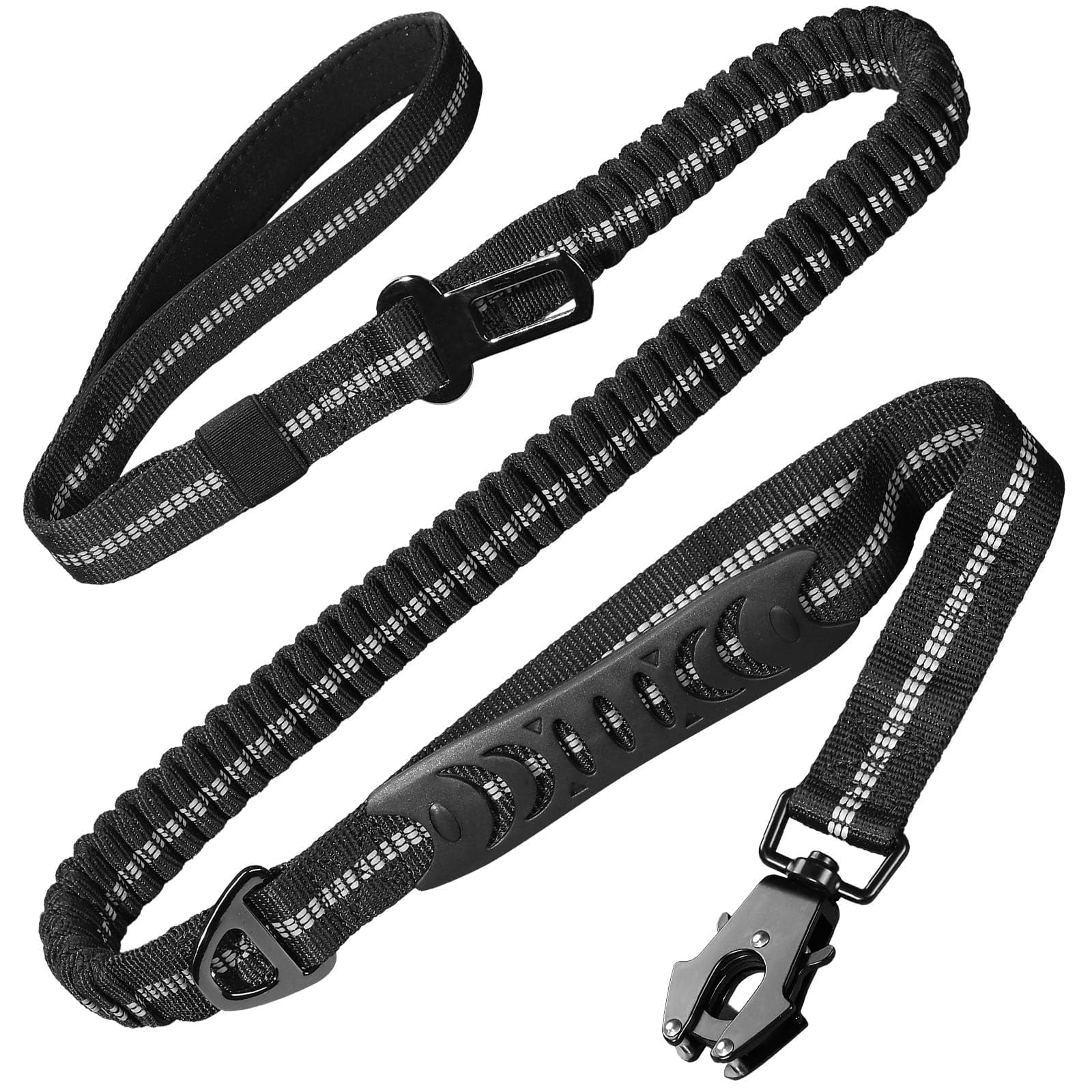 Correa Para Perro Tinmarda, Resistente, Absorbe Los Golpes De 4 A 6 Pies, Negra