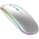 thumbnail image 1 of Mouse Inalambrico RGB Dual USB-Bluetooth Recargable Blanco, 1 of 5