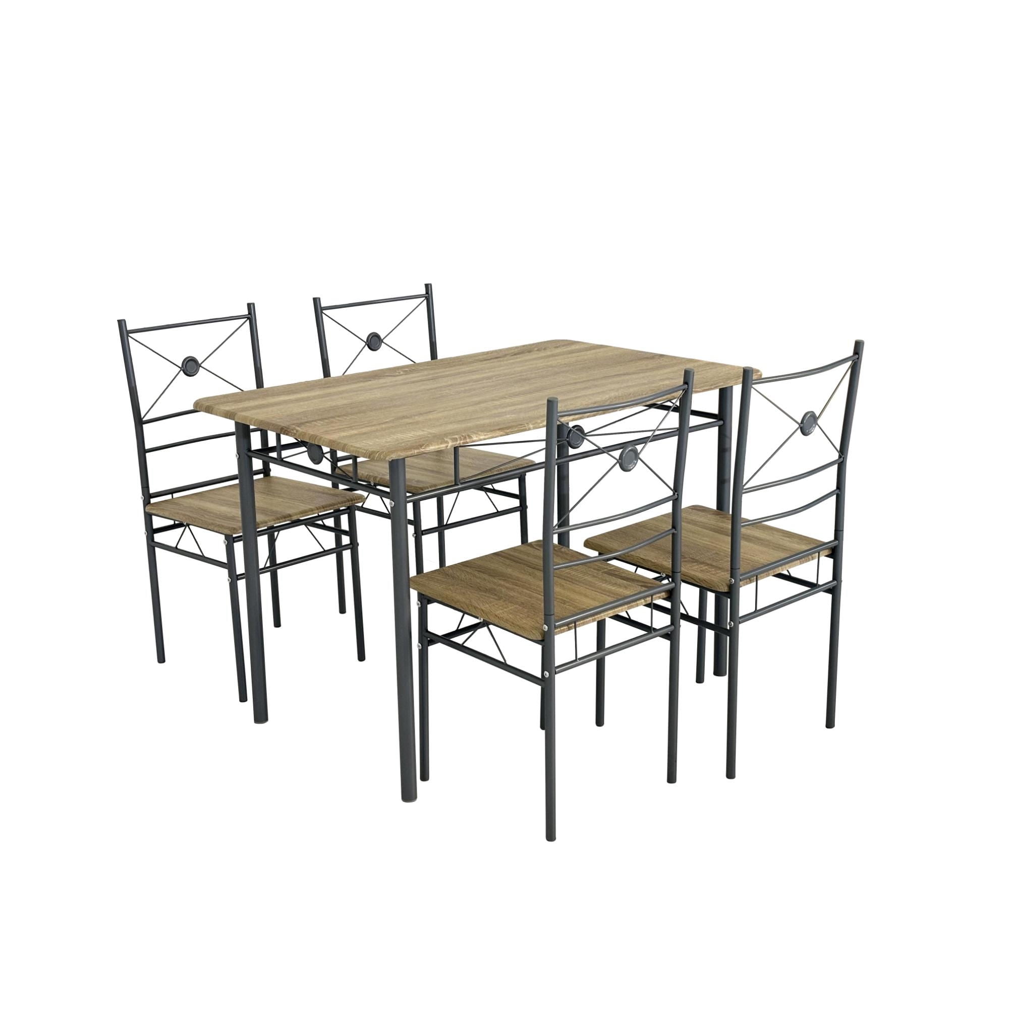 Haus - Comedor Gb-ds-069-1 4 Sillas Café Claro