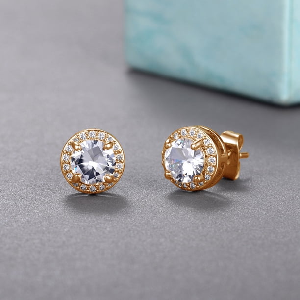 Gorgeous Zircon Stud Earrings - Add Some Sparkle to Your Look!