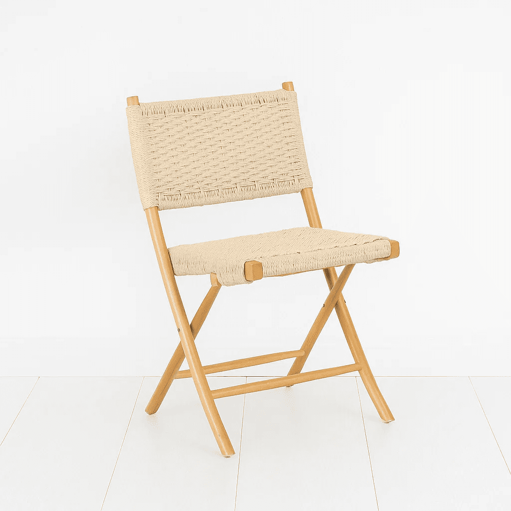 Klik Muebles - Silla Nido Plegable De Madera Rattan Natural