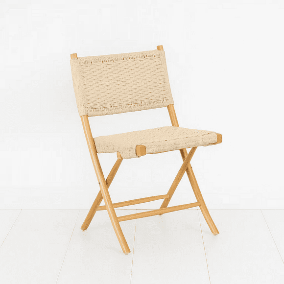 Silla Nido Plegable de Madera Rattan Natural