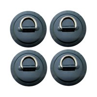 Ioensy - 4 Uds. Parche De Anillos D Hebillas De Cable De Acero Inoxidable Para Tabla De Remo De Barco Bote Negro