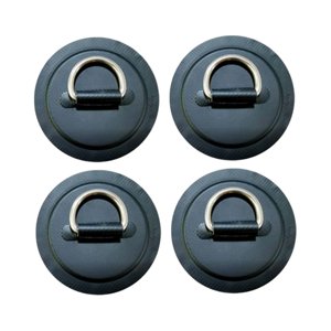 Ioensy - 4 Uds. Parche De Anillos D Hebillas De Cable De Acero Inoxidable Para Tabla De Remo De Barco Bote Negro
