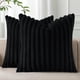 thumbnail image 1 of Fundas De Cojines Set X2 Cama Sillon Suave Negro 45 X 45 Almohada negro, 1 of 9