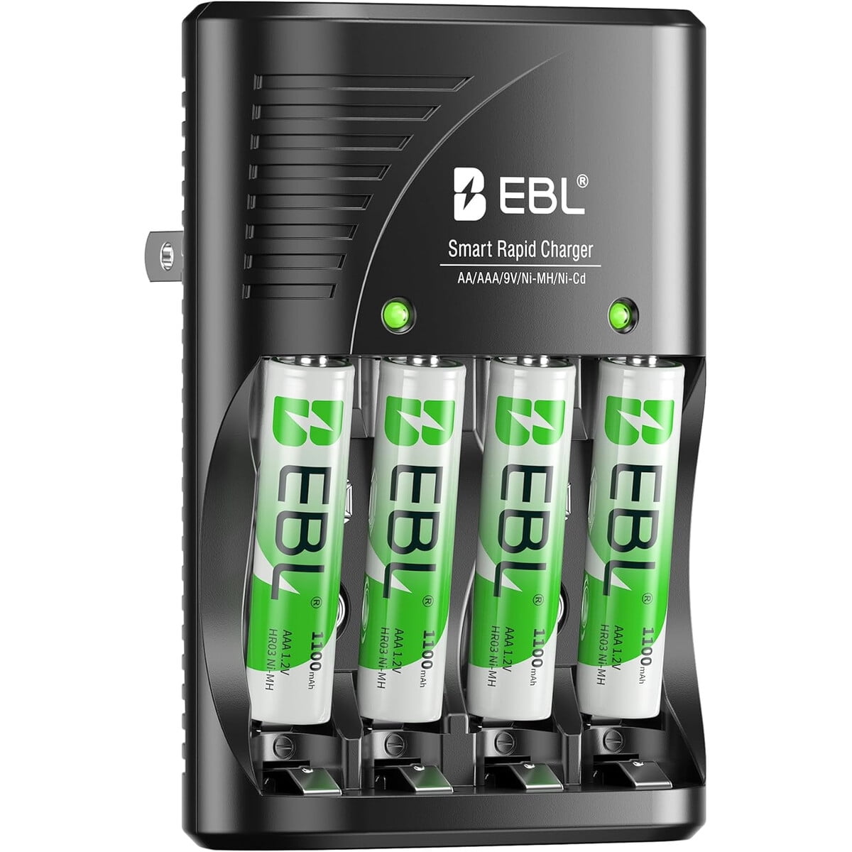 Baterías Aaa Recargables Ebl 4 Unidades Con Cargador 1100mah