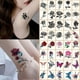 thumbnail image 2 of Tattoo Stickers 20 Sheets , Temporary Disposable Tattoo, Rose Butterfly Pattern , Realistic Colorful Tattoos Sticks For Women And Girls, 2 of 2