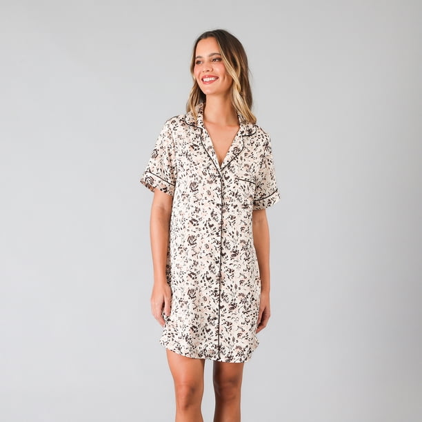 Camisero Satin Print Flores Mujer 33826-17