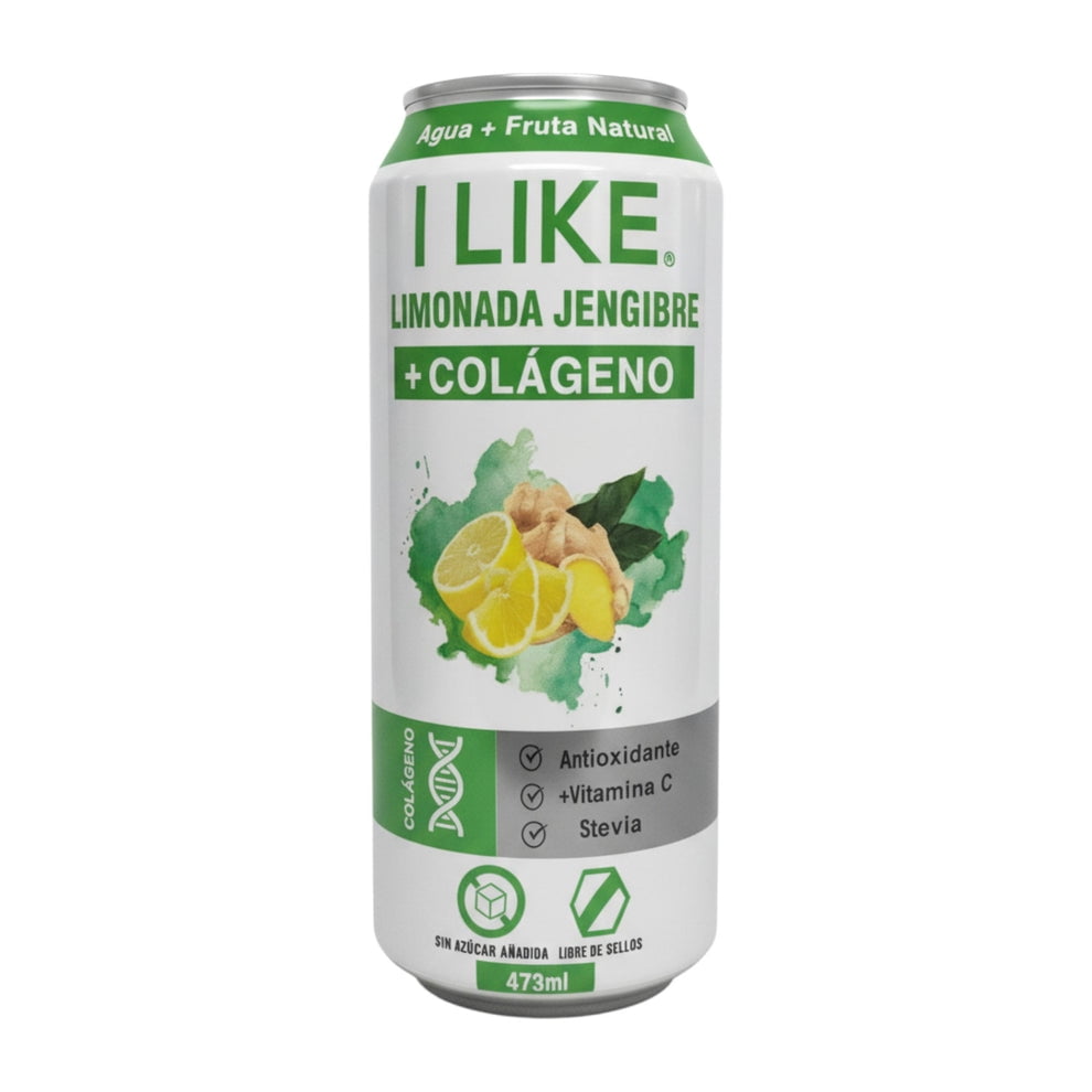 I Like - Pack X6 Jugo Natural + Colageno Limonada Jengibre 473ml